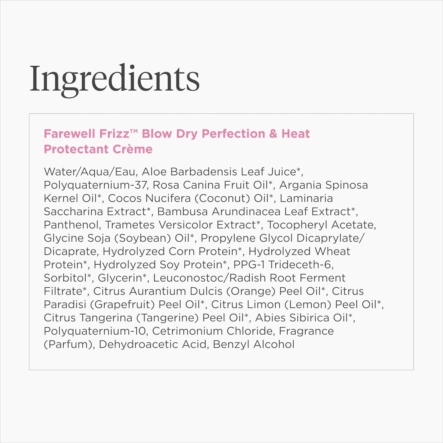 Briogeo Farewell Frizz Blow Dry Perfection & Heat Protectant Creme 2 oz/59 ml.