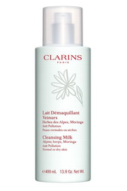 Clarins Anti-Pollution Cleansing Milk w/Alpine Herbs & Moringa Normal to Dry Skin-400ml/13.9 oz.