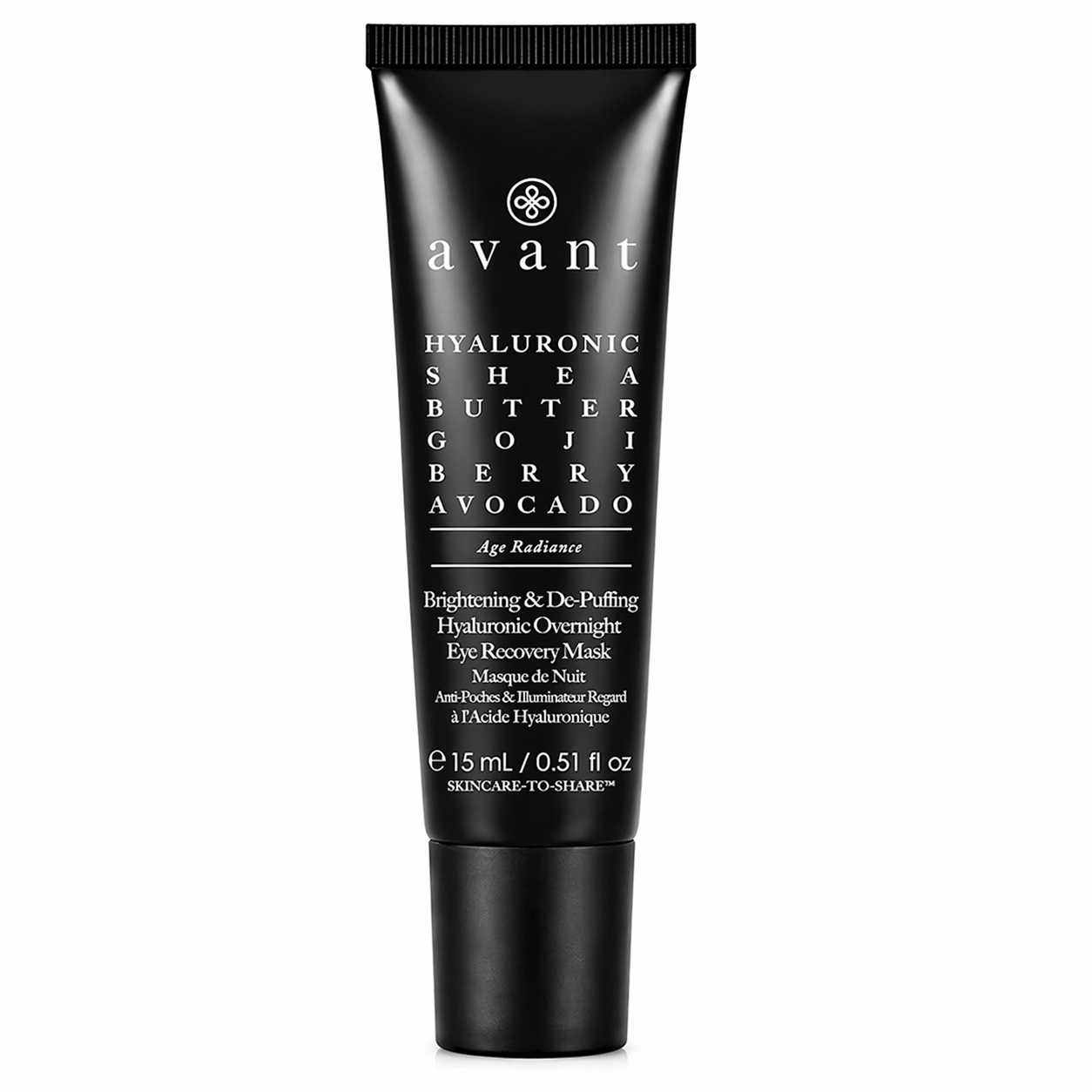 Avant: Brightening & De-Puffing Hyaluronic Overnight Eye Recovery Mask .51 fl oz