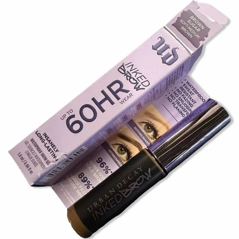 Urban Decay Inked Brow Gel -Brown Sugar-60 Hour .06 fl oz Full Size Waterproof