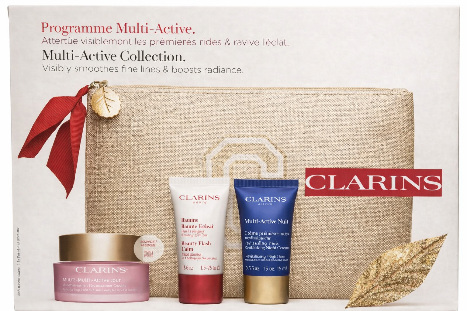 Clarins Multi-Active Set (50ml Multi-Active Day Cream + 15ml Flash Balm + 15ml Active Night Cream)