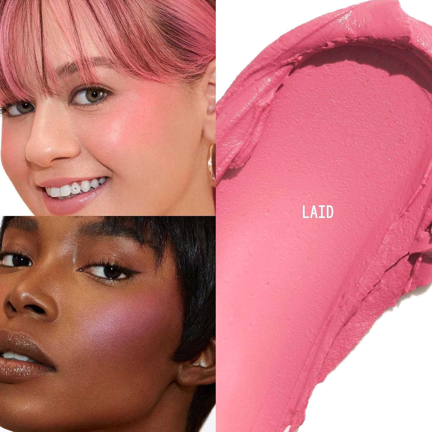 About-Face Cheek Freak Blush Balm – Buildable Cream Blush-Laid (Cool Pink)