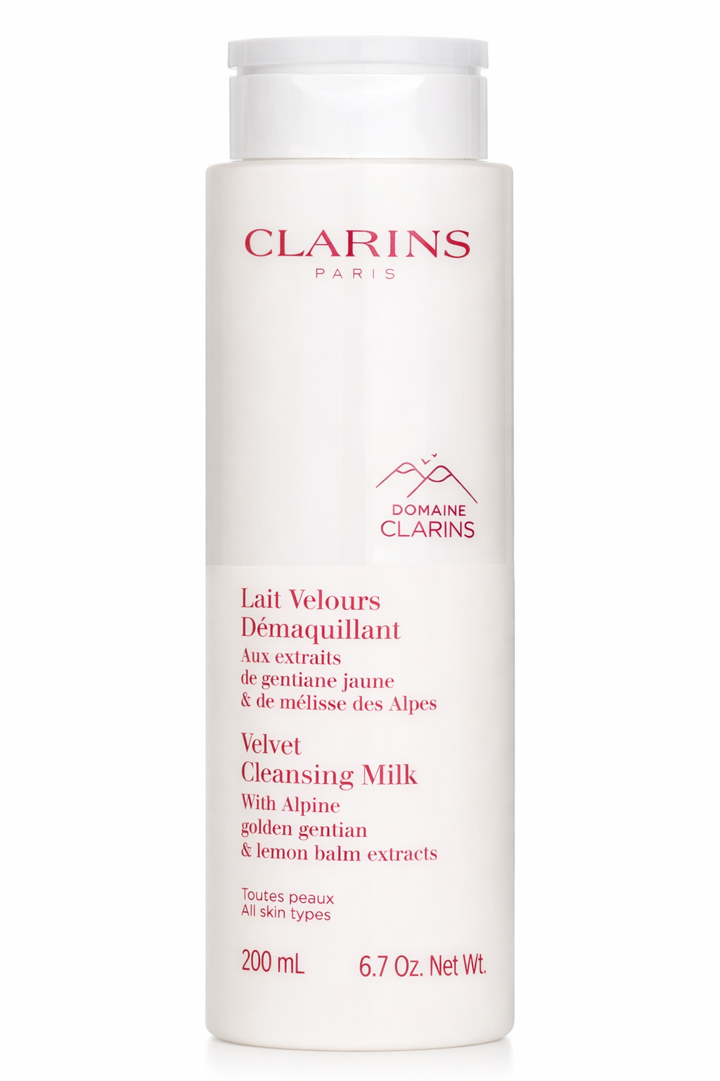 Clarins Velvet Cleansing Milk with Alpine Golden Gentian & Lemon Balm Extracts 100ml/3.3oz