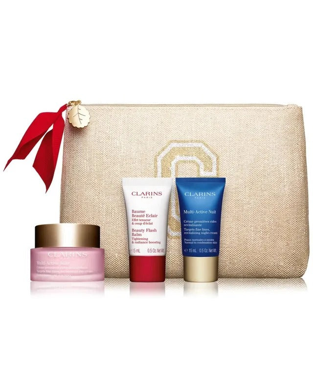 Clarins Multi-Active Set (50ml Multi-Active Day Cream + 15ml Flash Balm + 15ml Active Night Cream)