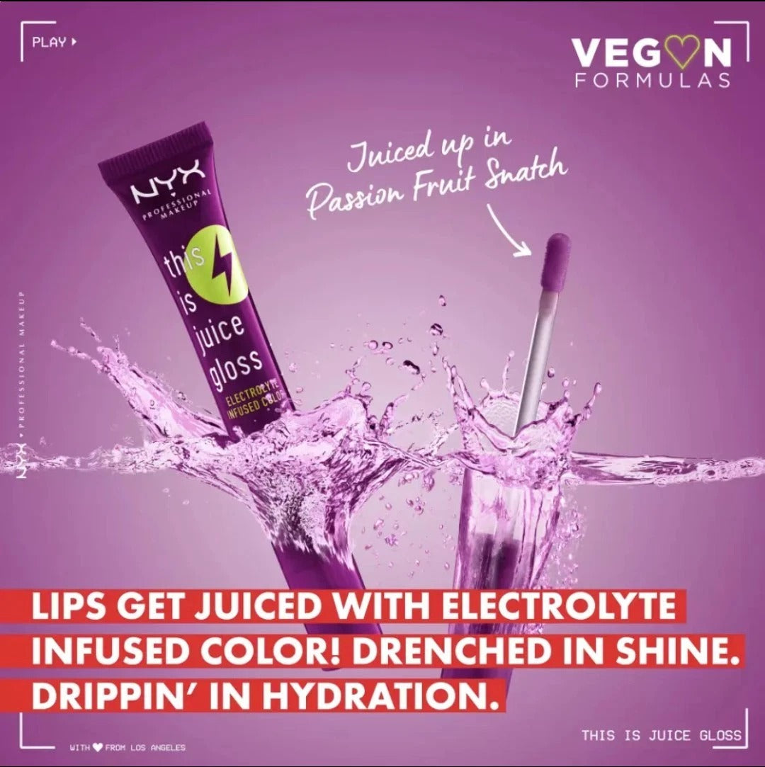 NYX Professional Makeup This Is Juice Gloss, Passion Fruit, 0.33 fl oz (Copy)