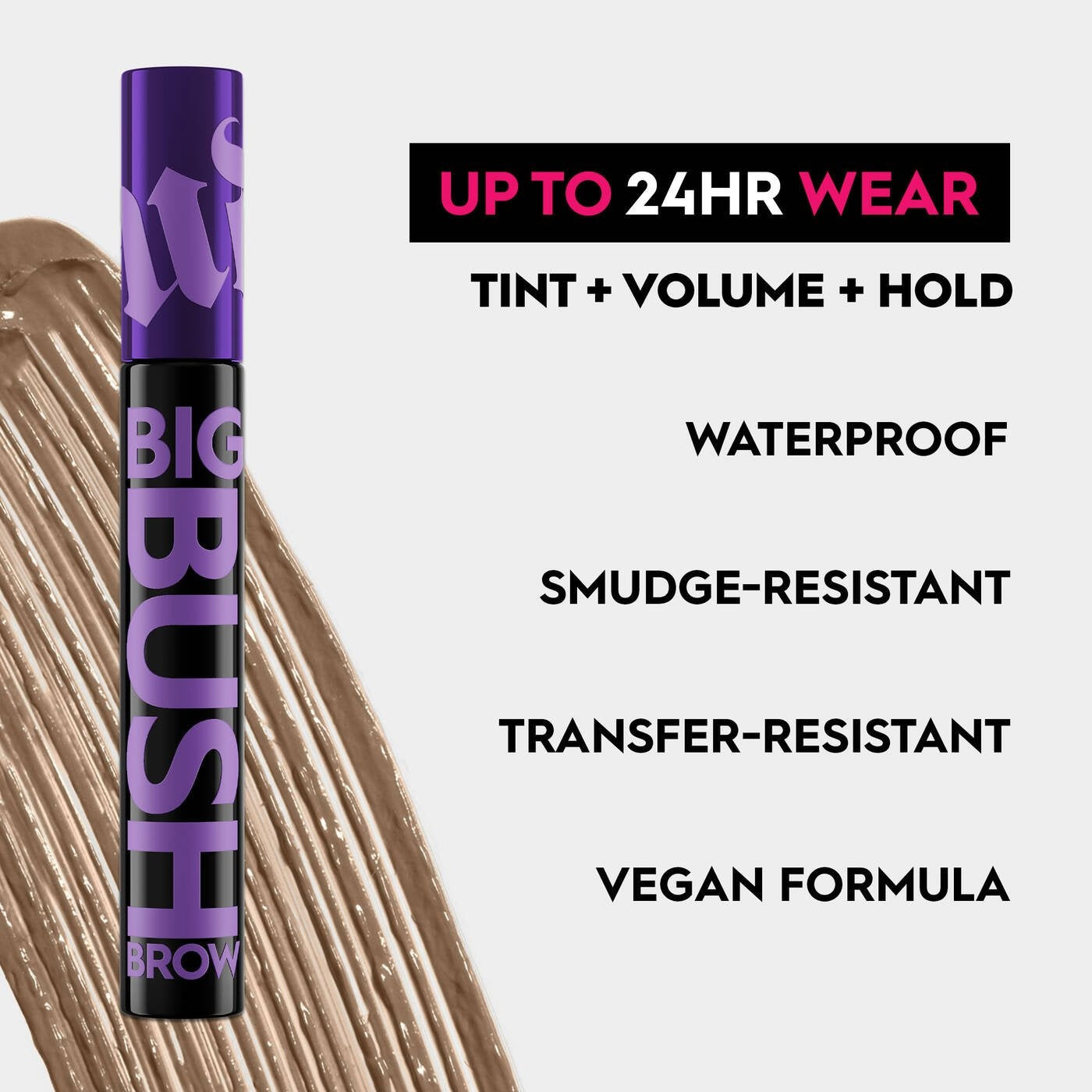 Urban Decay Big Bush Brow Volume Building Tinted Gel + Hold Taupe Trap 0.2 Oz